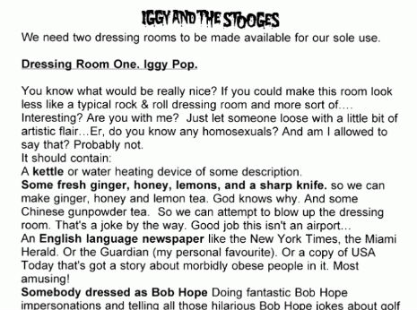 Iggy Pop 2006 rider